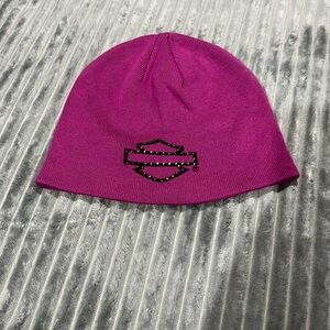 Fuschia Harley Davidson beanie
